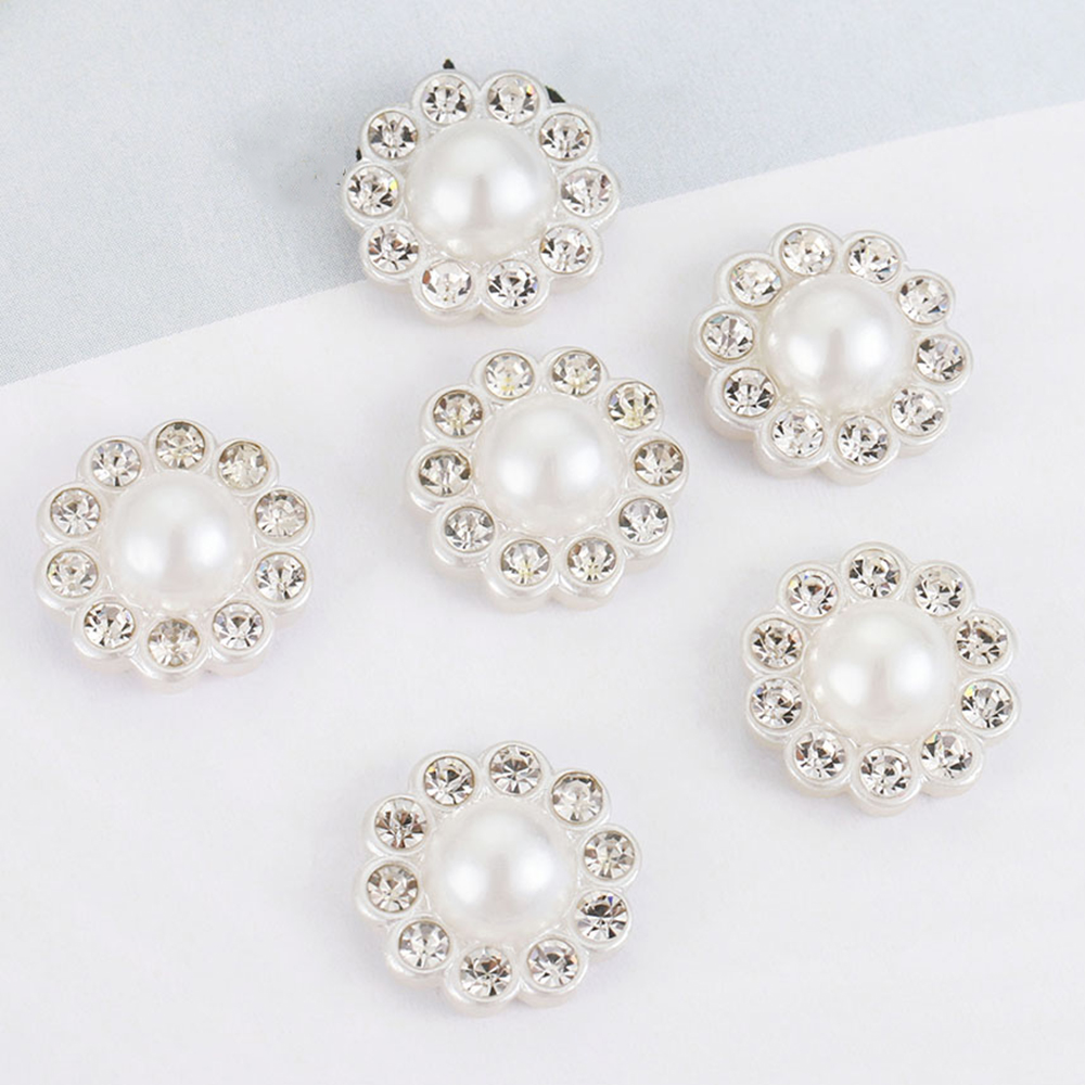 Resin Craft Projects - 50 個ホワイトフラットイミテーションパール樹脂パールフラワーパッチラウンドベース付き DIY ヘアアクセサリーブローチジュエリー作成用