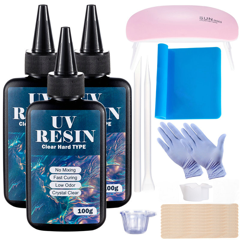 Epoxy Uv Resin Kit - 100 グラム/250 グラムクリア UV 樹脂ハードタイプ 1