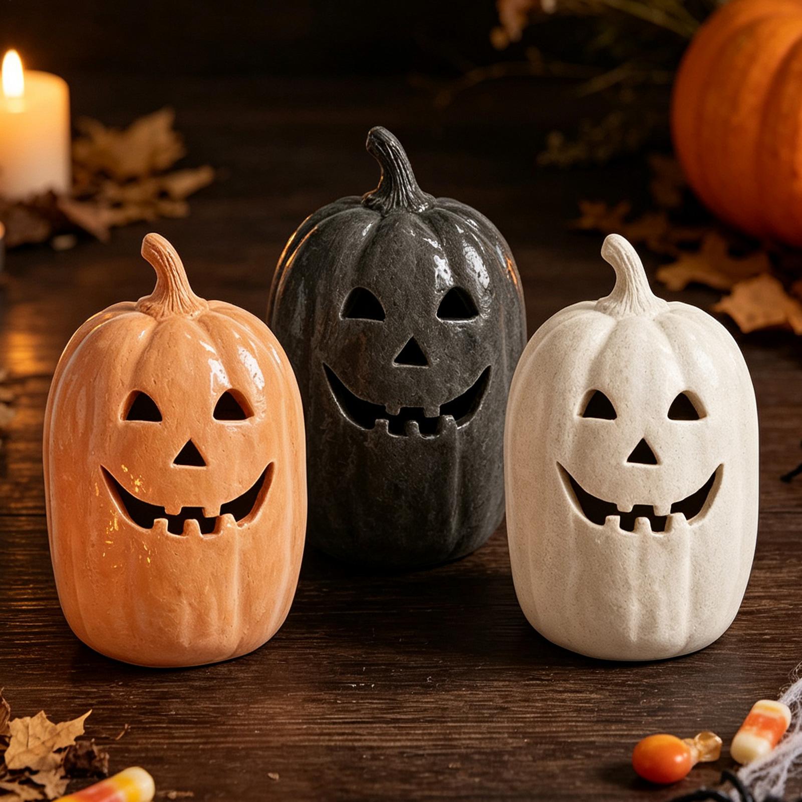 ハロウィンカボチャの工芸品　樹脂製カボチャの手作りランタン飾 - Resin Crafts のレビューと価格