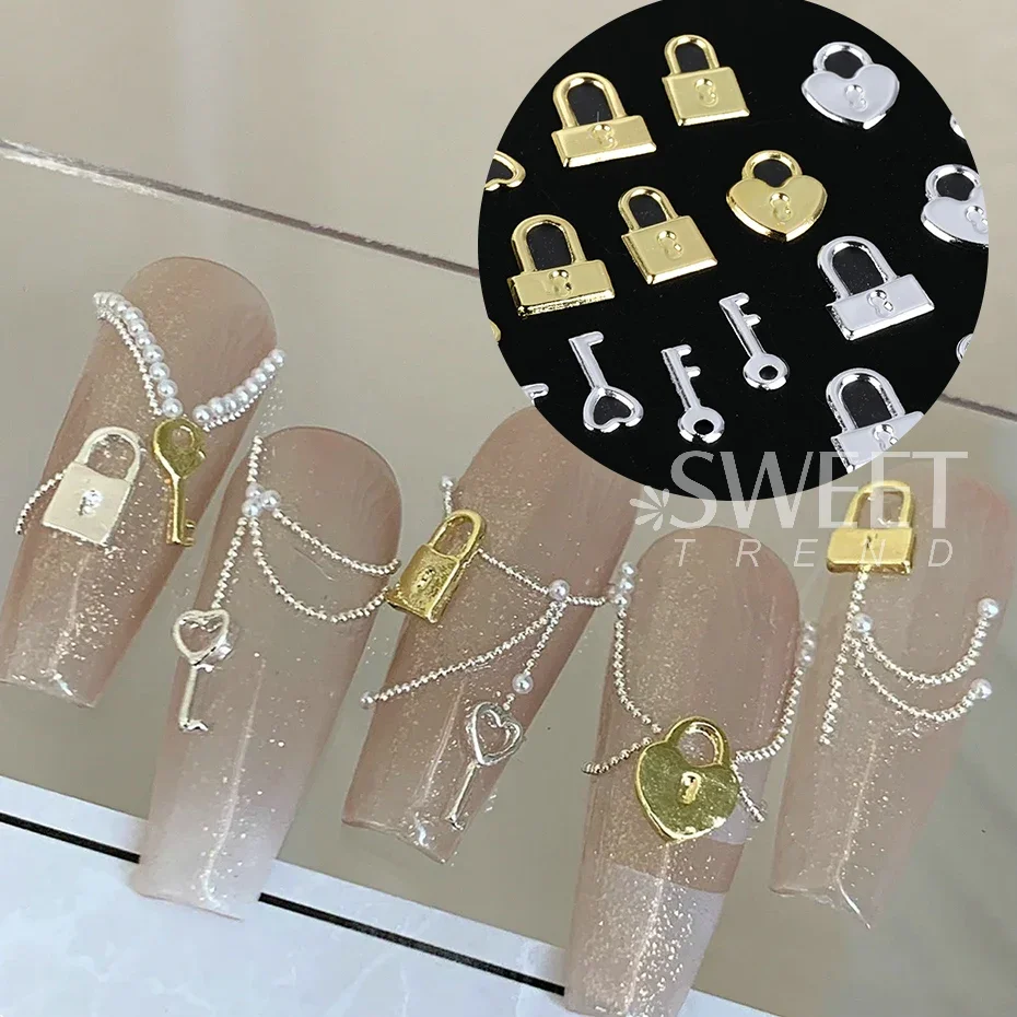 12 グリッドゴールドシルバーメタルロックキーネイルデコレー - Gold Foil Flakes のレビューと価格