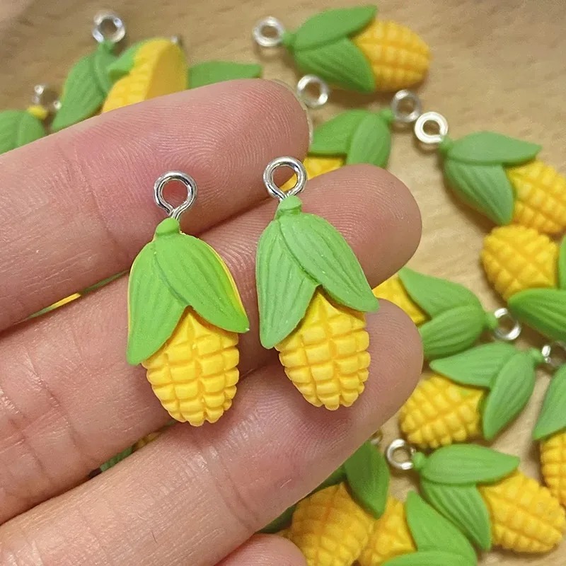 20個入り 面白いミニコーン野菜樹脂チャーム 人工食品ペンダ - Resin Craft Material のレビューと価格