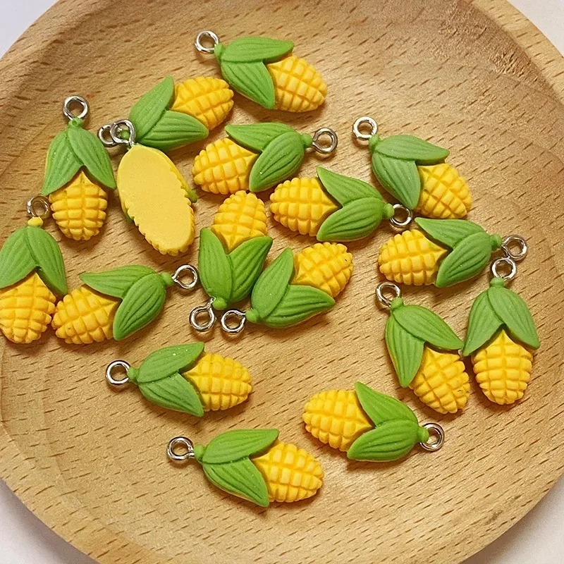 20個入り 面白いミニコーン野菜樹脂チャーム 人工食品ペンダ - Resin Craft Material のレビューと価格