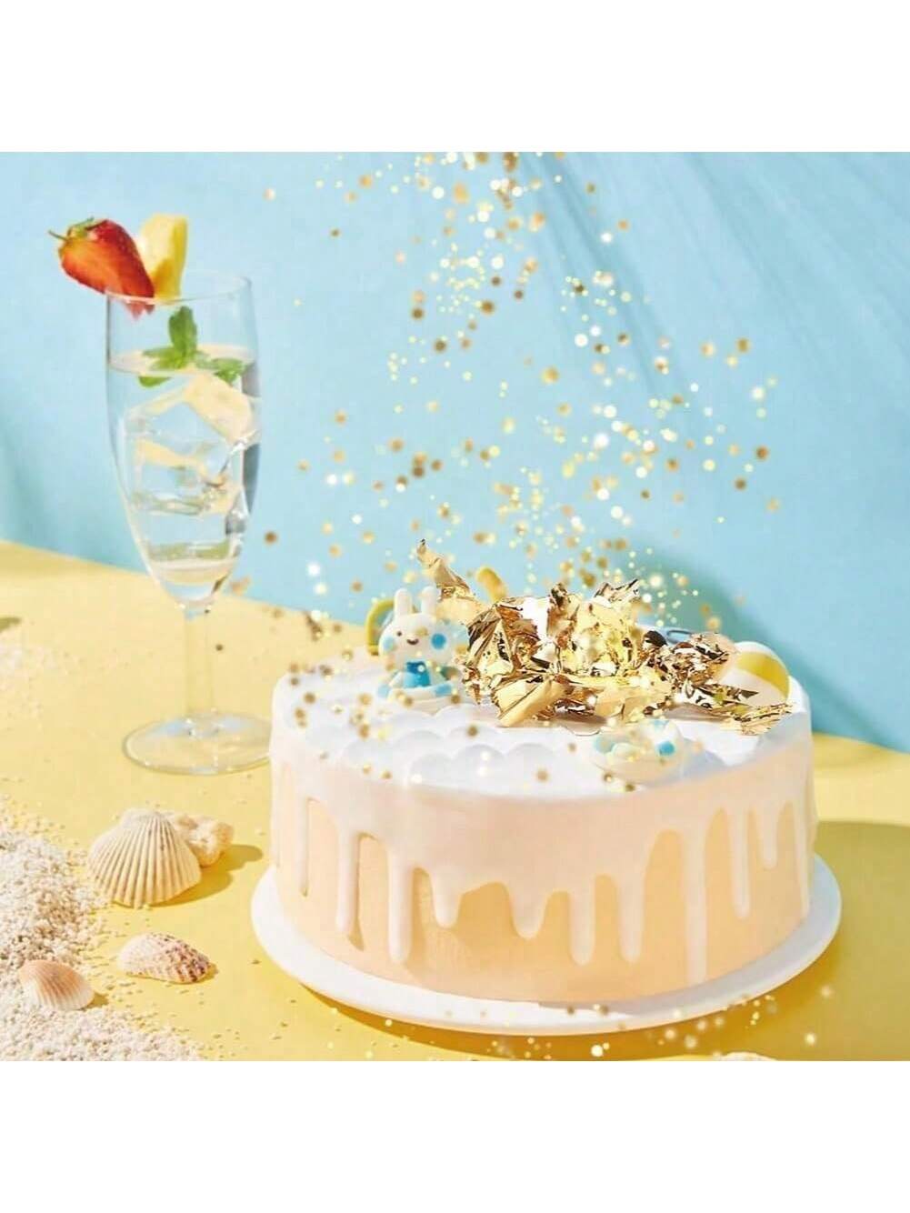 金箔、金箔ケーキデコレーション、料理用金箔シート、デザートベ - Gold Foil Flakes のレビューと価格