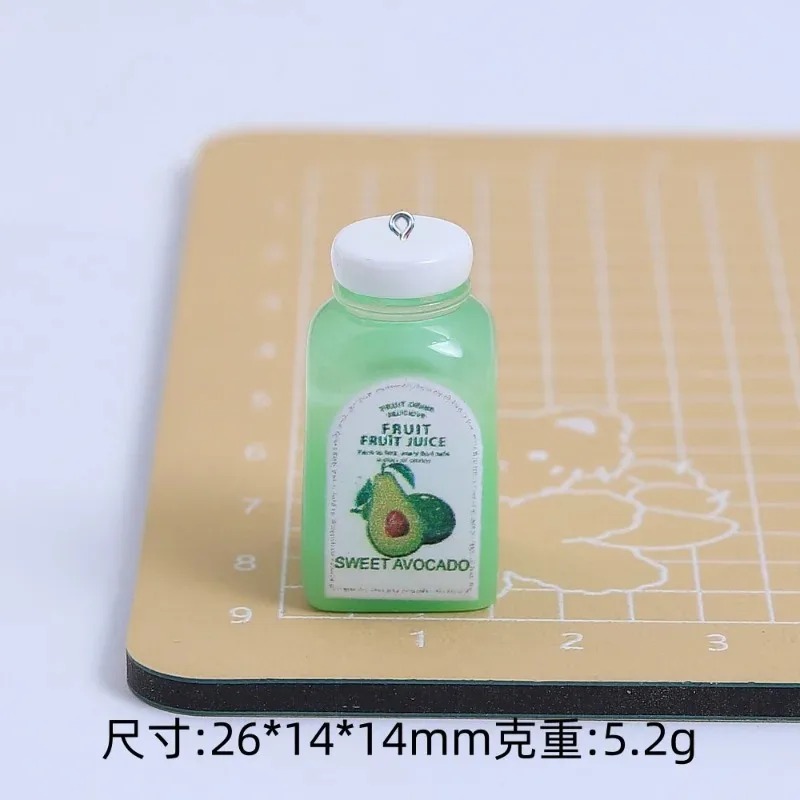 10個入り かわいいミニ3Dチェリーオレンジジュースボトル  - Resin Craft Material のレビューと価格