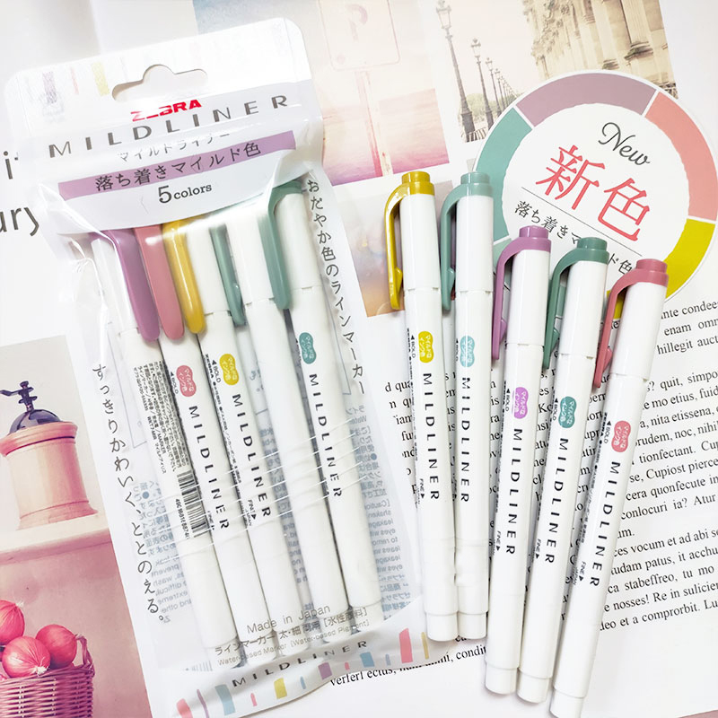 新しいゼブラマイルドライナーハイライターマーカー、WKT7  - Copic Marker Sketch のレビューと価格