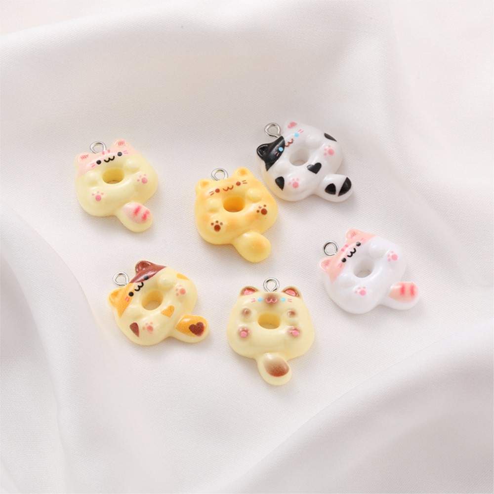 10 個かわいい漫画猫樹脂チャームかわいいキティ動物ペンダン - Resin Crafts Diy のレビューと価格