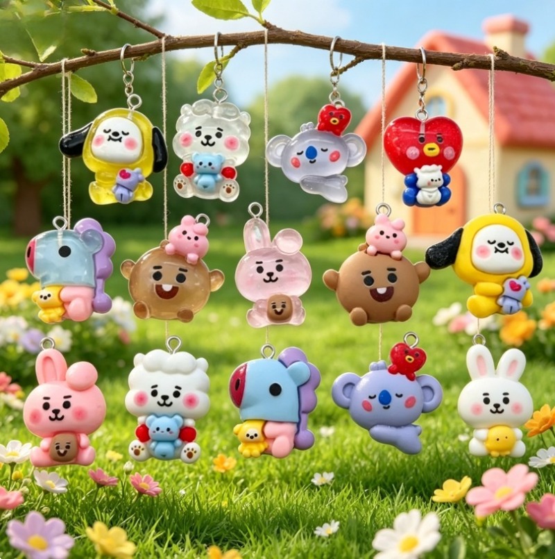 7 個 BT21 樹脂漫画チャーム DIY アクセサリークラ - Resin Craft Projects のレビューと価格