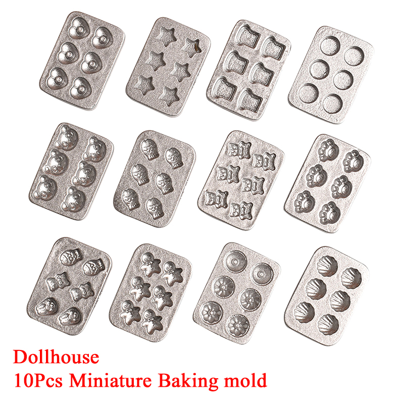10 個ドールハウスミニチュアミニケーキベーキングモールドキ - Silicone Mold Tray のレビューと価格
