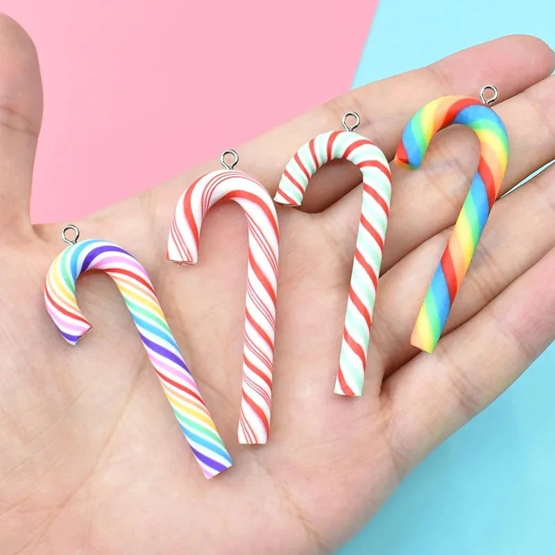 10個入り かわいい大型ポリマークレイ クリスマスキャンディ - Resin Craft Projects のレビューと価格