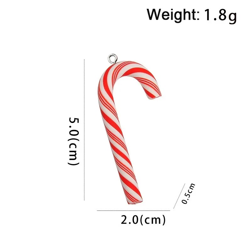 10個入り かわいい大型ポリマークレイ クリスマスキャンディ - Resin Craft Projects のレビューと価格