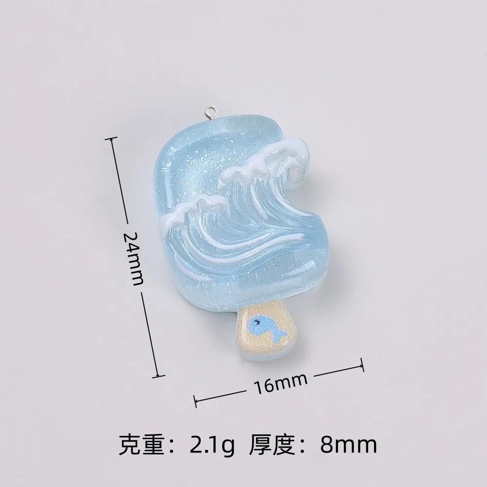 10個入り カワイイ 夏のアイスキャンディー レジンペンダン - Resin Craft Material のレビューと価格