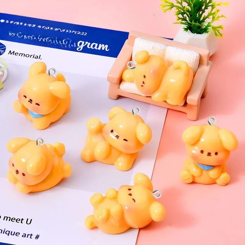 10 個かわいい漫画犬アクリル樹脂チャームミニペンダント D - Resin Craft Projects のレビューと価格