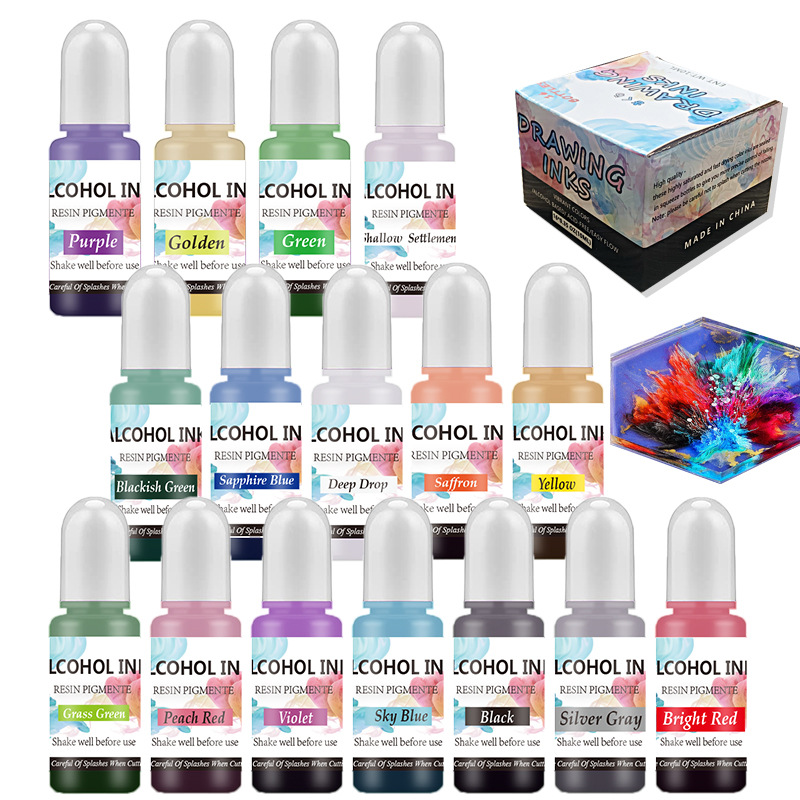 エポキシ樹脂顔料スリーブ,インク,アルコール,キャンドル染料 - Resin Pigment Set のレビューと価格